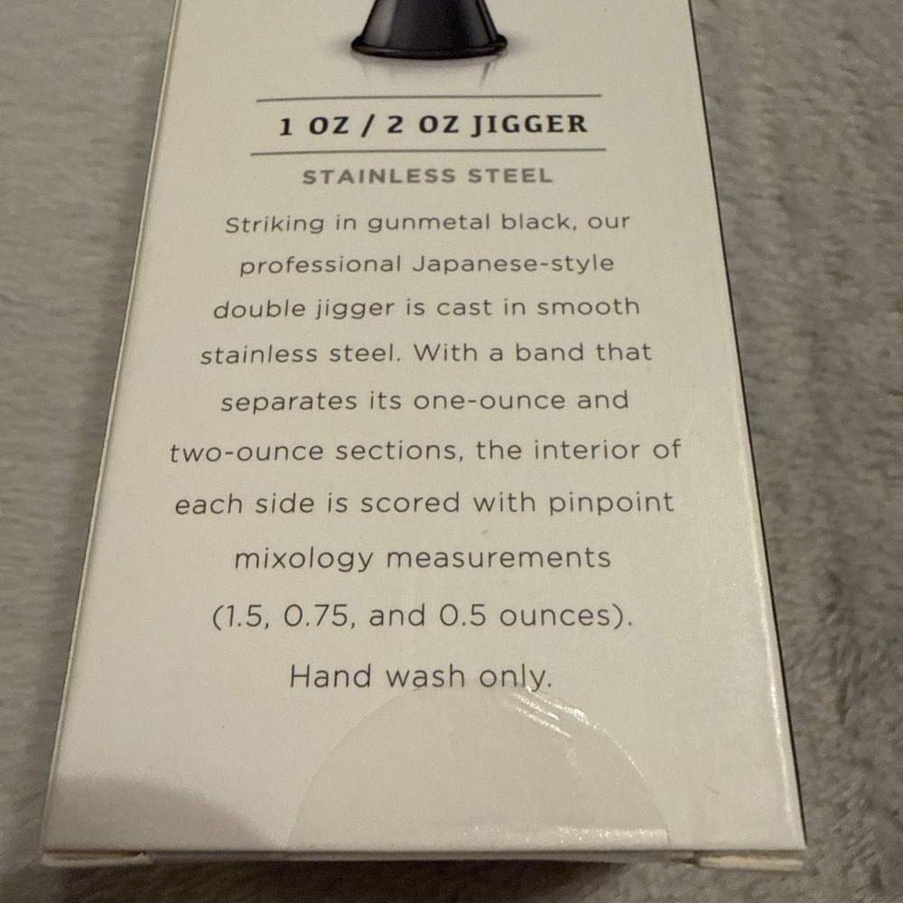 Viski Professional Japanese Style Makoto Jigger Shots Bar Tools Gunmetal New NIB - Picture 3 of 4